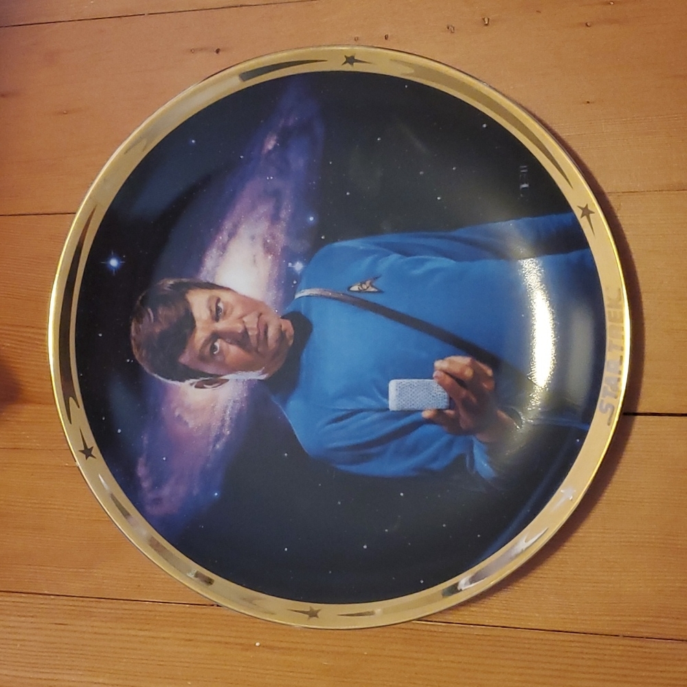 Hamilton Collection 25th Anniversary Star Trek plate featuring McCoy